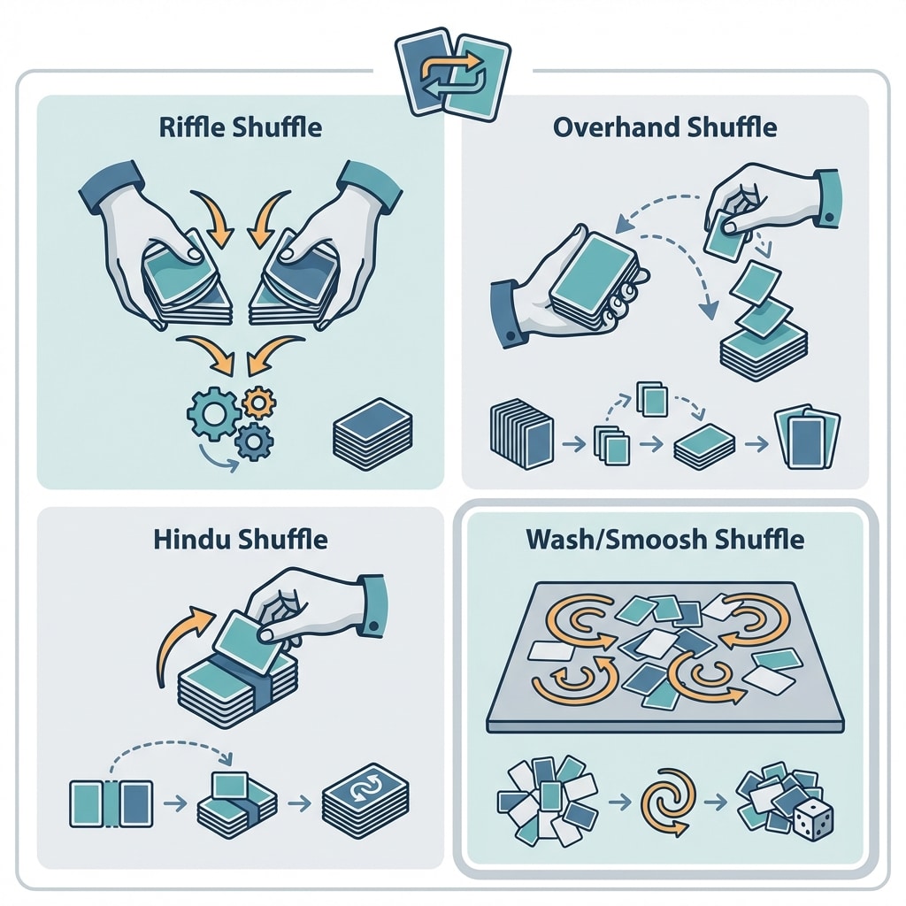 Infographie comment mélanger les cartes