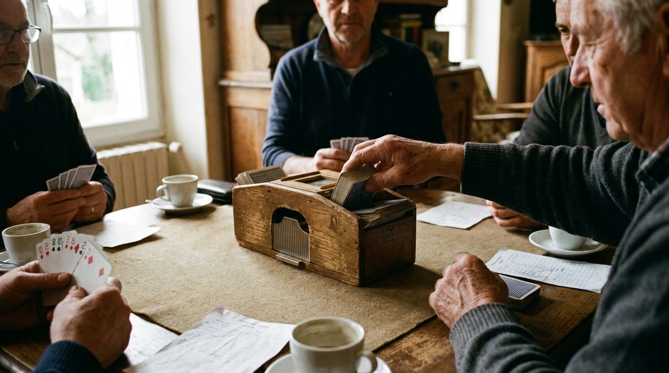sabot mélangeur de cartes en situation réelle