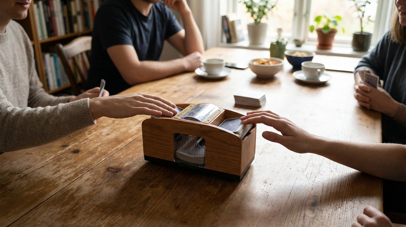 oblitzon mélangeur de cartes automatique en situation réelle